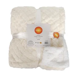 Plaid teddy sherpa 180x230cm nat