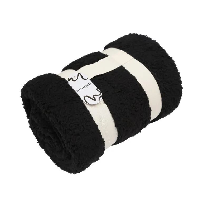 Plaid teddy 130x160cm noir