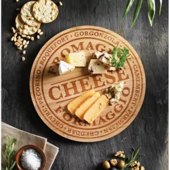 Planche a decouper ronde bambou