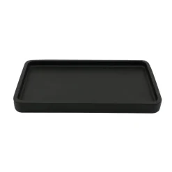 Plateau sdb noir mat rectangle