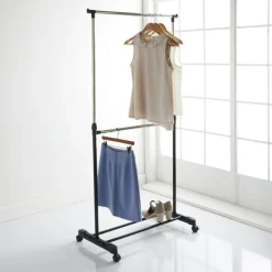 Portant a vetements 2 niveaux