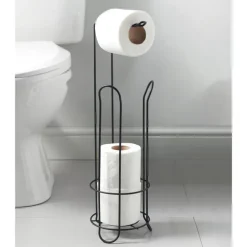 Porte papier toilette noir mat