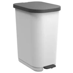 Poubelle ribo 40l blanc casse