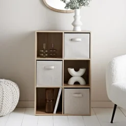 Rangement 6 cubes 3 panieres