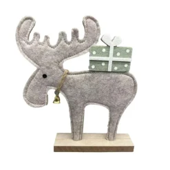 Renne avec cadeau et cloche deco