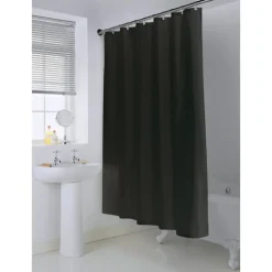 Rideau de douche polyester noir