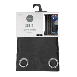 Rideau sofia 140x240 noir
