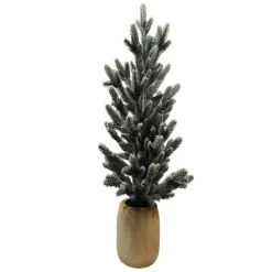 Sapin enneigne 58cm en pot en bo