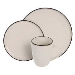 Service 12 pieces naturel creme