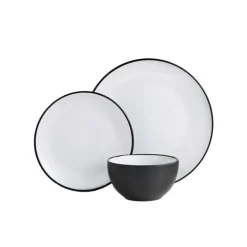 Service vaisselle noir 12pcs