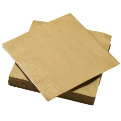 Serviette x20 33x33cm 3plis or