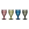 Set 4 verres a vin colores strie