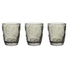 Set 3 verres motif floral