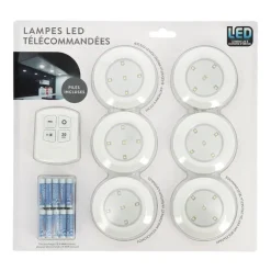 Set de 6 lumieres et 1 telecomma