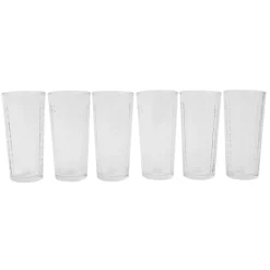 Set de 6 verres hauts transparen