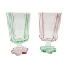 Set de 3 verres sur pied colores