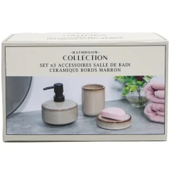 Set x3 accessoires sdb ceramique
