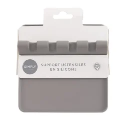 Support ustensiles silicone noir