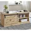 Table basse porte coulissante