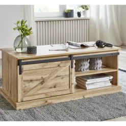 Table basse porte coulissante