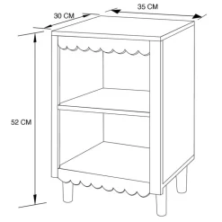 Table de chevet vagues