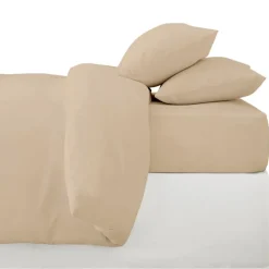 Taie d'oreiller x2 63x63cm taupe