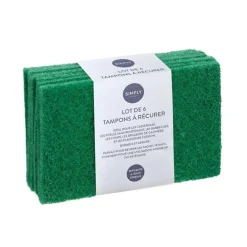 Tampons x6 verts a recurer