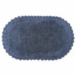 Tapis bain crochet gris