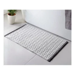 Tapis de bain diamant gris