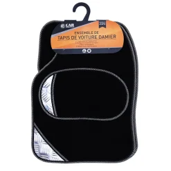 Tapis de voiture 4pcs damier