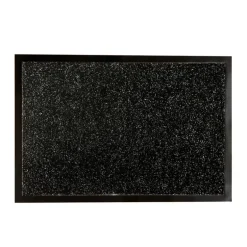 Tapis 80x120cm noir chine blanc