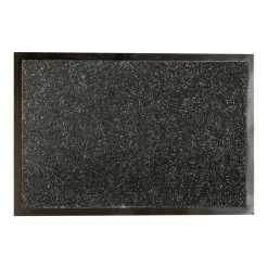 Tapis 60x80cm noir chine blanc