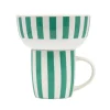 Tasse et bol motif rayures