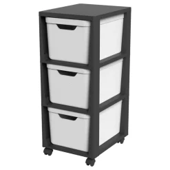 Tour desserte 3 niveaux blanche