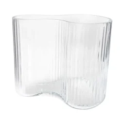Vase verre strie asymetrique