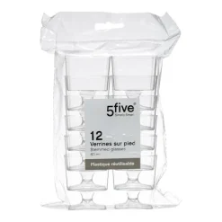 Verrine carre avec pied 6cl x12